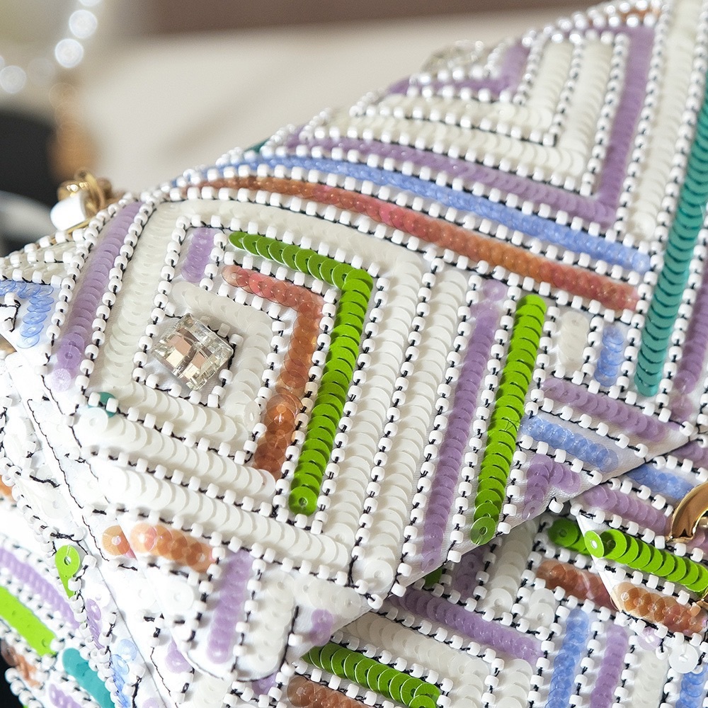 Chanel Chic Multicolor Patterned Crossbody Bag wi… - image 6